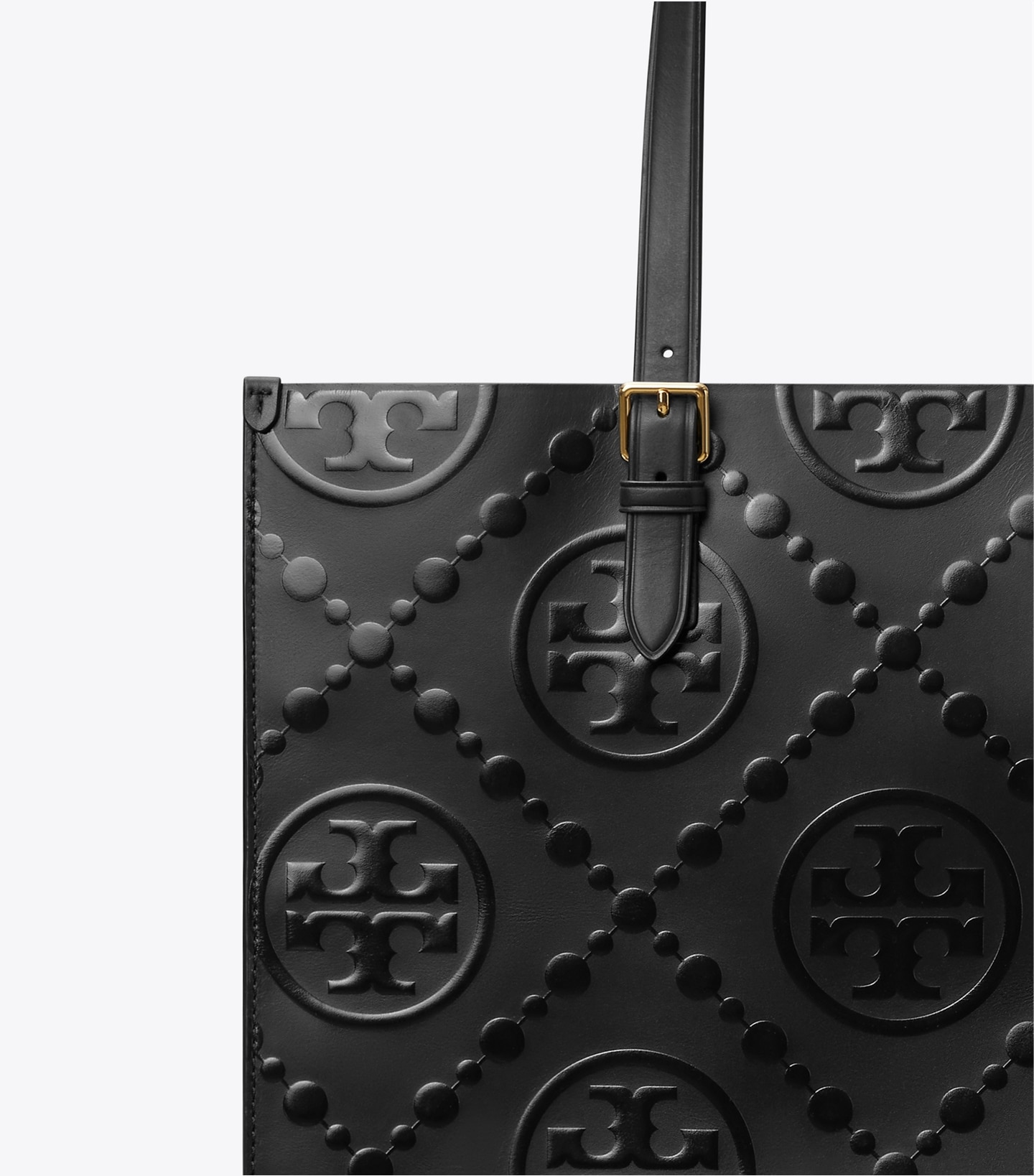 T Monogram Embossed Tote