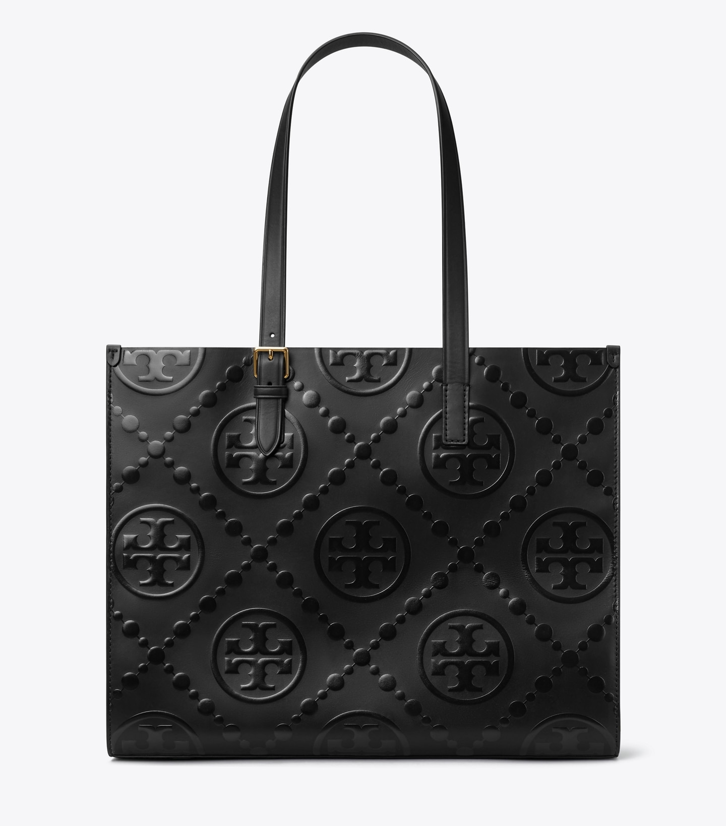 T Monogram Embossed Tote