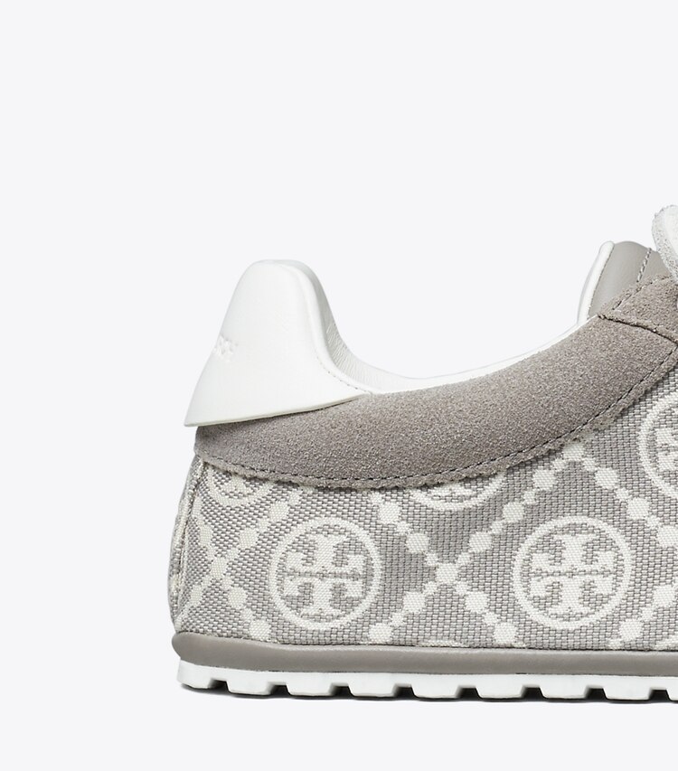 Tory Burch designer スニーカー Tモノグラム フィールド スニーカー in GRAY TMONO / FOG GRAY / BROWN ディテール