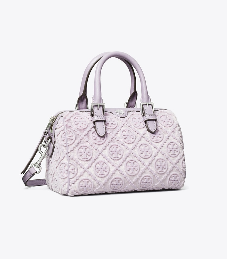 Tory Burch designer クロスボディバッグ Tモノグラム フィルクーペ ミニバレルバッグ in Lilac angle