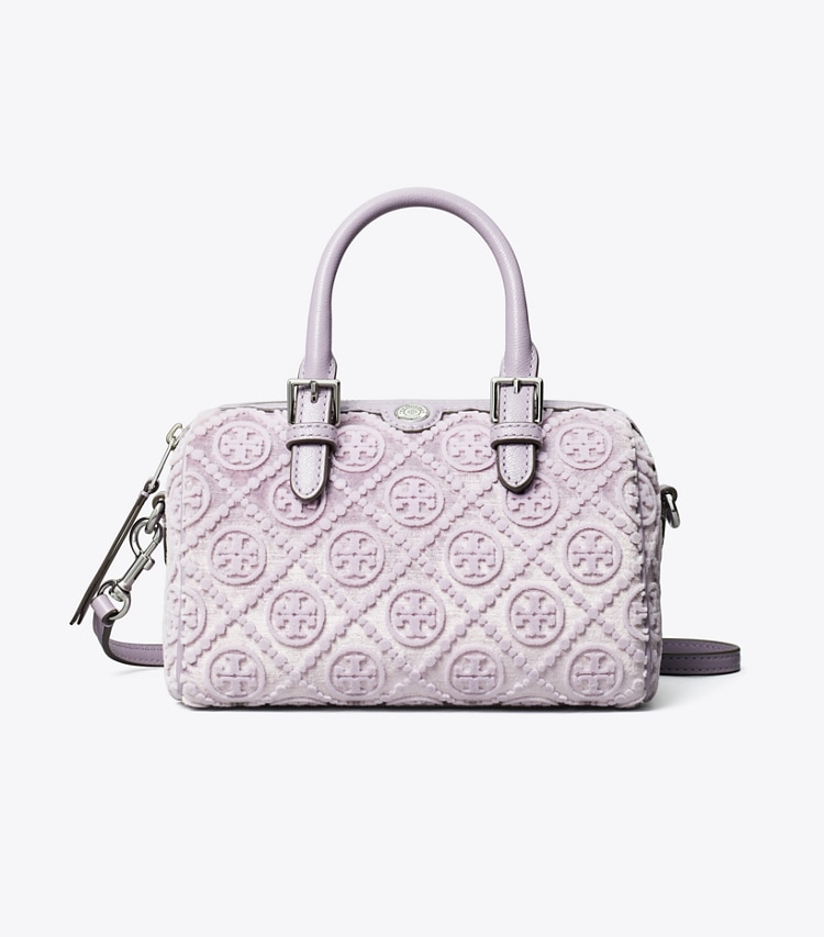 Tory Burch designer クロスボディバッグ Tモノグラム フィルクーペ ミニバレルバッグ in Lilac front