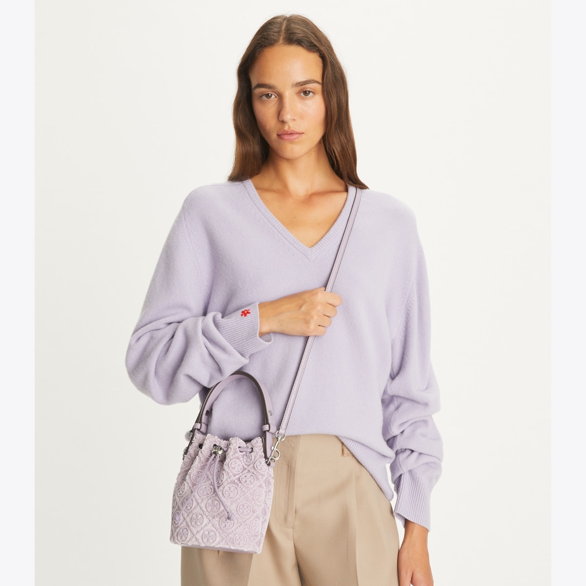 TORY BURCH T Monogram Fil Coupé Petite Barrel Bag Tory Burch