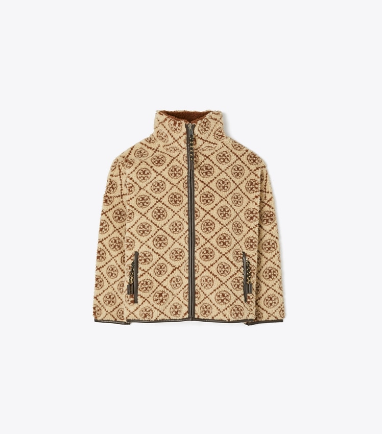 T Monogram Fleece Jacket by Tory Burch
