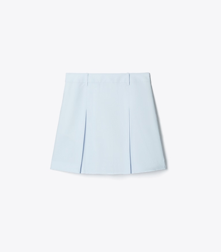 Tory Sport designer bottoms T Monogram Golf Skirt in Light Blue T Monogram Mini Sport front