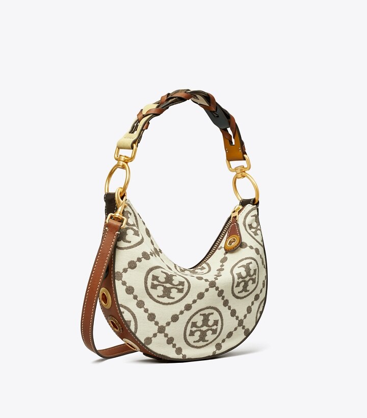 T Monogram Grommet Mini Crescent Bag: Women's Handbags | Crossbody Bags | Tory  Burch EU