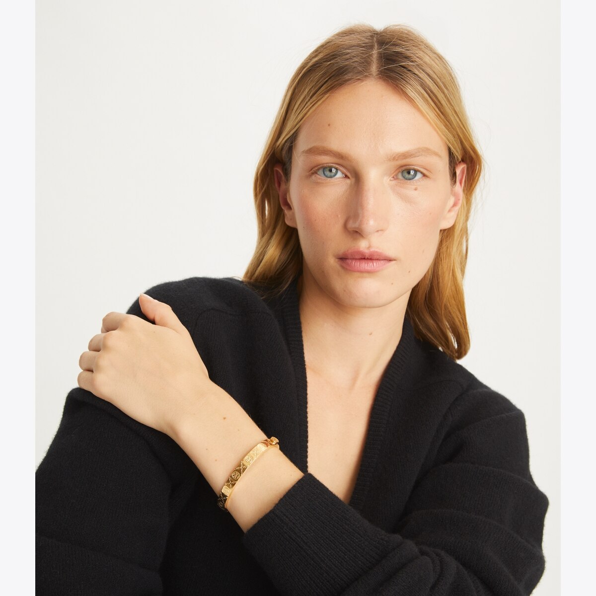T Monogram Hinge Bracelet: Women's Designer Bracelets | Tory