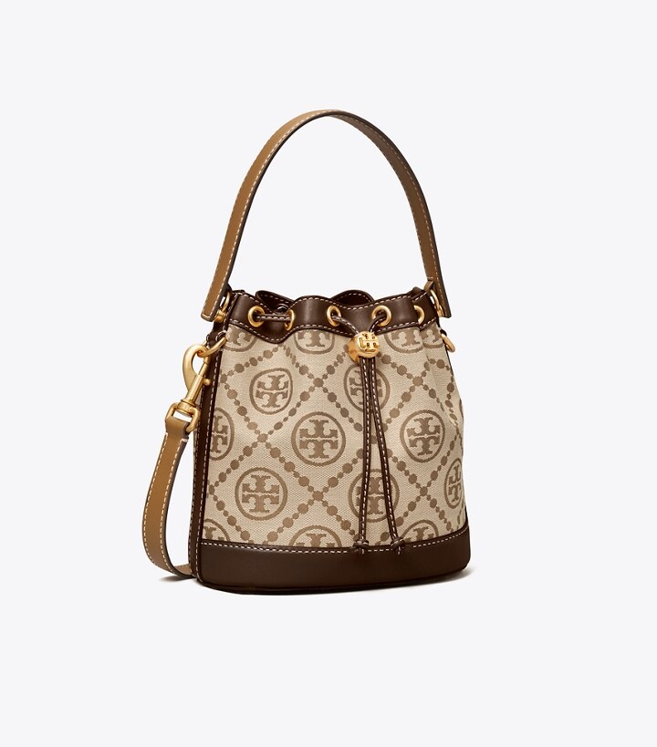 T Monogram Jacquard Bucket Bag: Women's Designer Crossbody Bags | Tory Burch