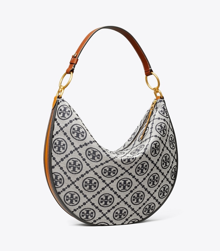 T Monogram Jacquard Crescent Bag: Women's Handbags | Hobo Bags