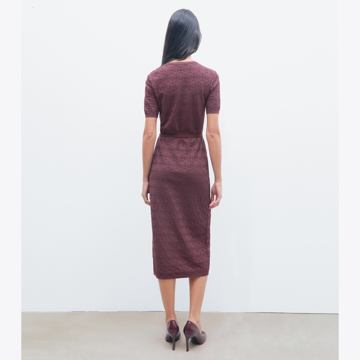 T MONOGRAM JACQUARD DRESS - thumbnail 3