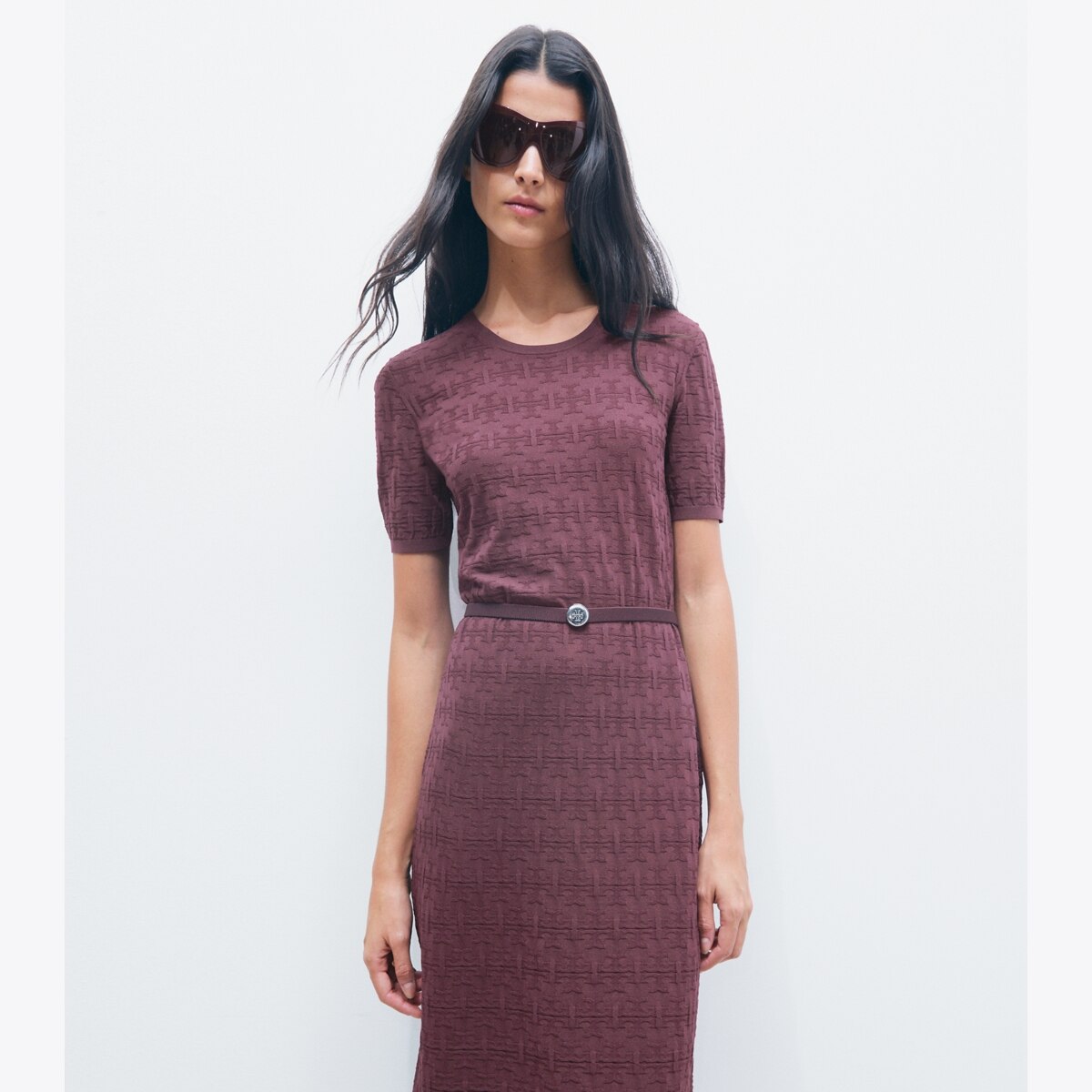 T MONOGRAM JACQUARD DRESS - thumbnail 5