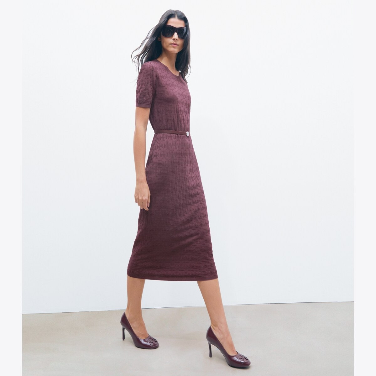 T MONOGRAM JACQUARD DRESS - thumbnail 2