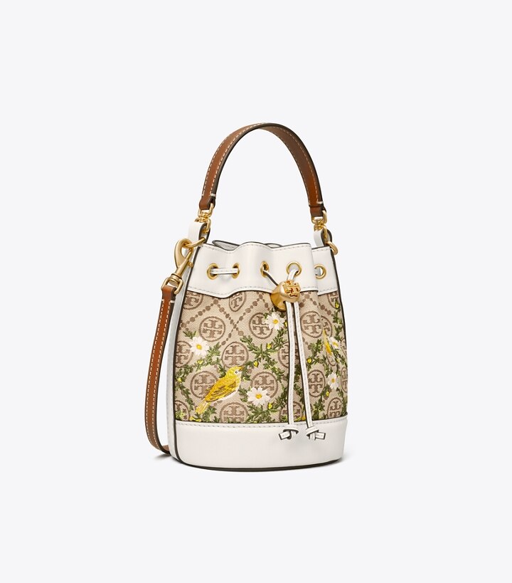 T Monogram Jacquard Embroidered Mini Bucket Bag: Women's Handbags |  Crossbody Bags | Tory Burch EU