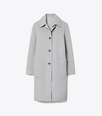 Oversized Twill Coat: Women's Designer Coats | Tory Burch