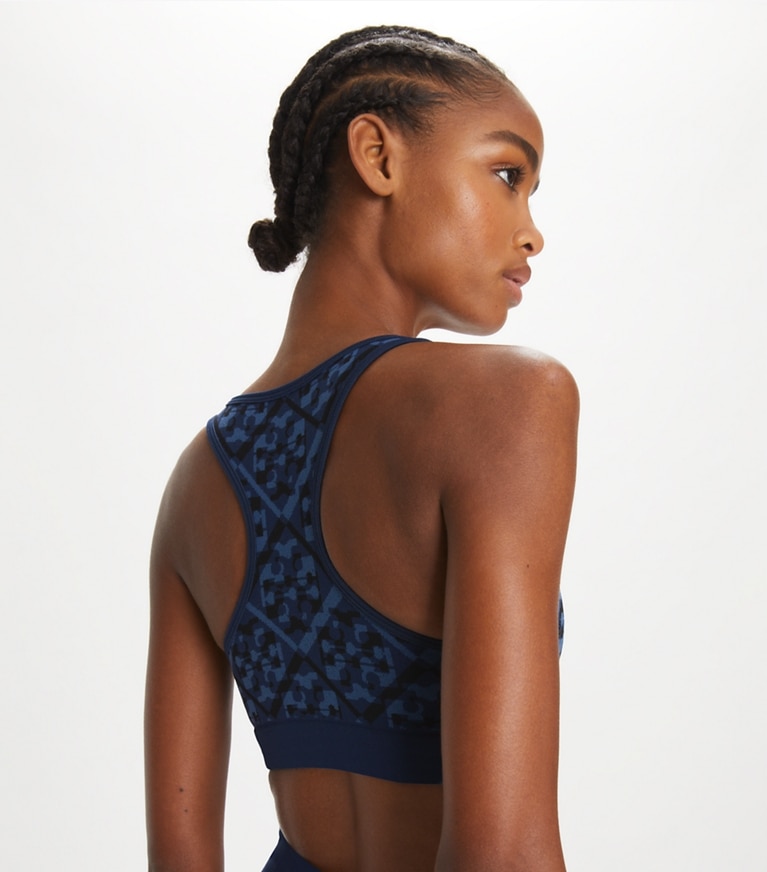 T Monogram Jacquard Seamless Bra Women s Clothing Sports Bras Tory Burch UK