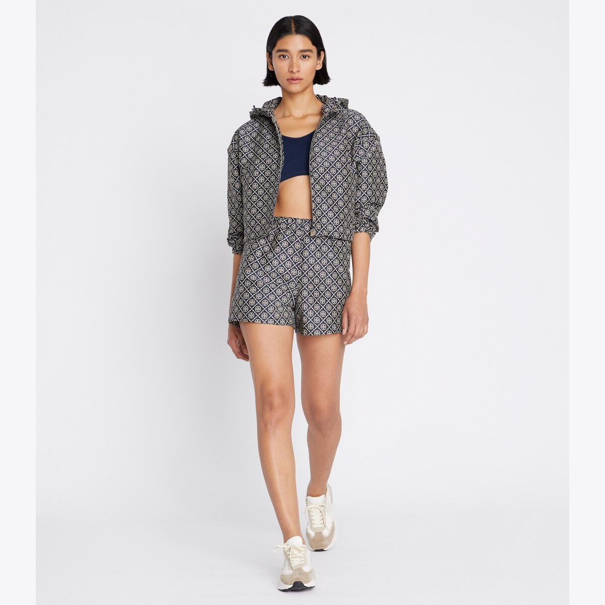 【関税&送料込】Tory Burch Two-Tone Stretch Tweed Shorts t-monogram-jacquard-short-on-