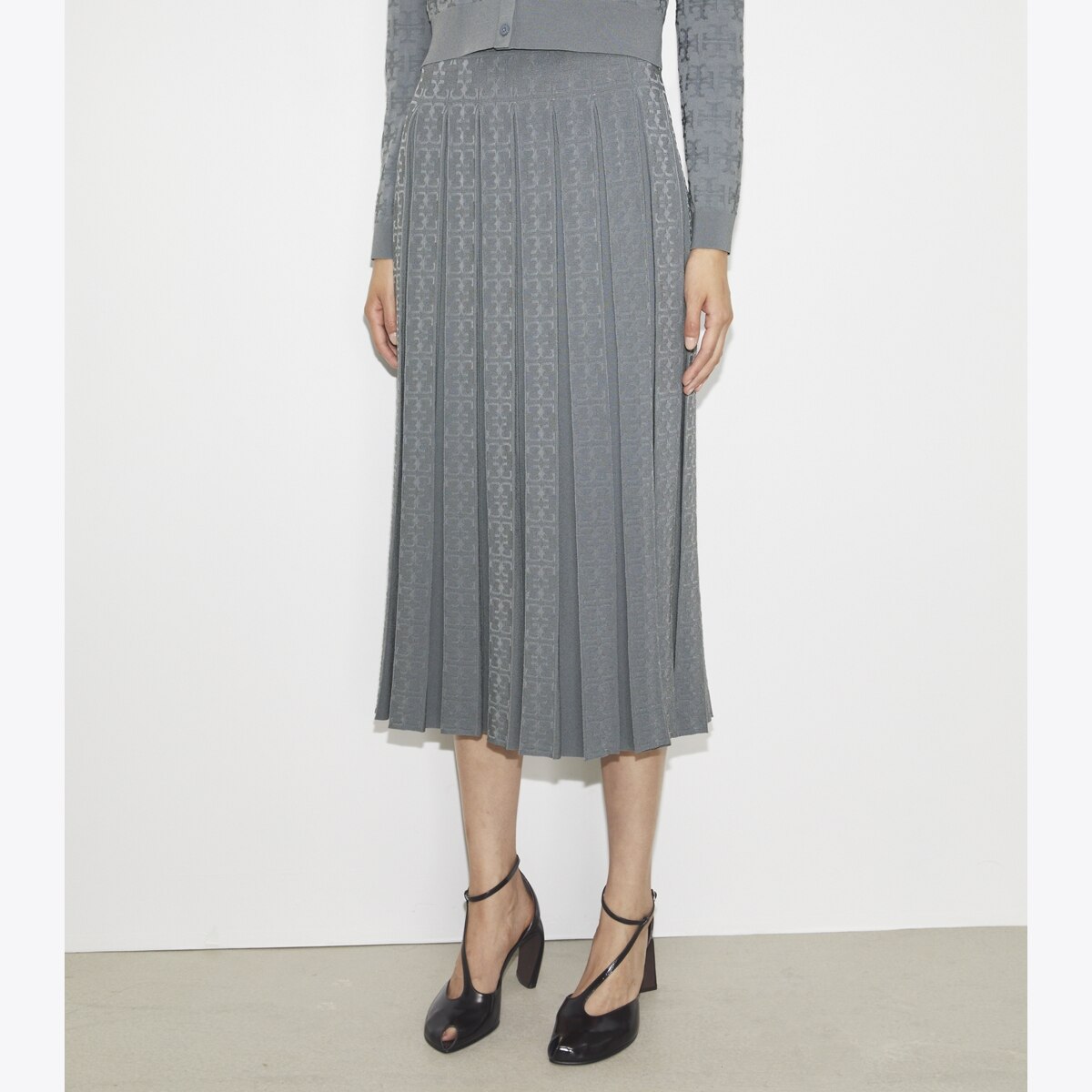 T Monogram Jacquard Skirt: Women's Clothing | Bottoms | Tory