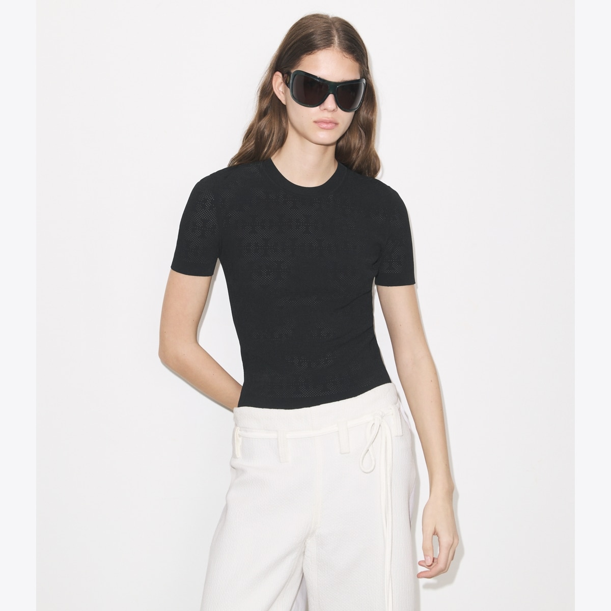 T Monogram Jacquard Sweater: Women's Designer Sweaters | Tory Burch