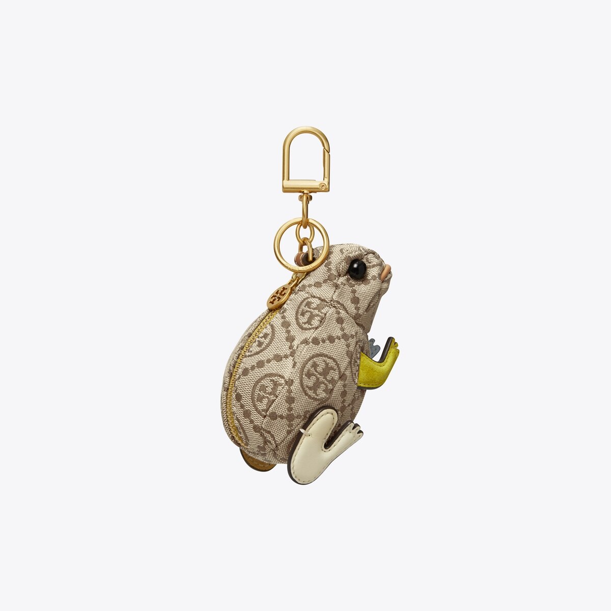☆☆Tory Burch☆☆ 23FW Puppy Up Logo Keyring Green 145707 3 Puffed Up Logo Key Ring: Women's Designer Bag Charms & Key