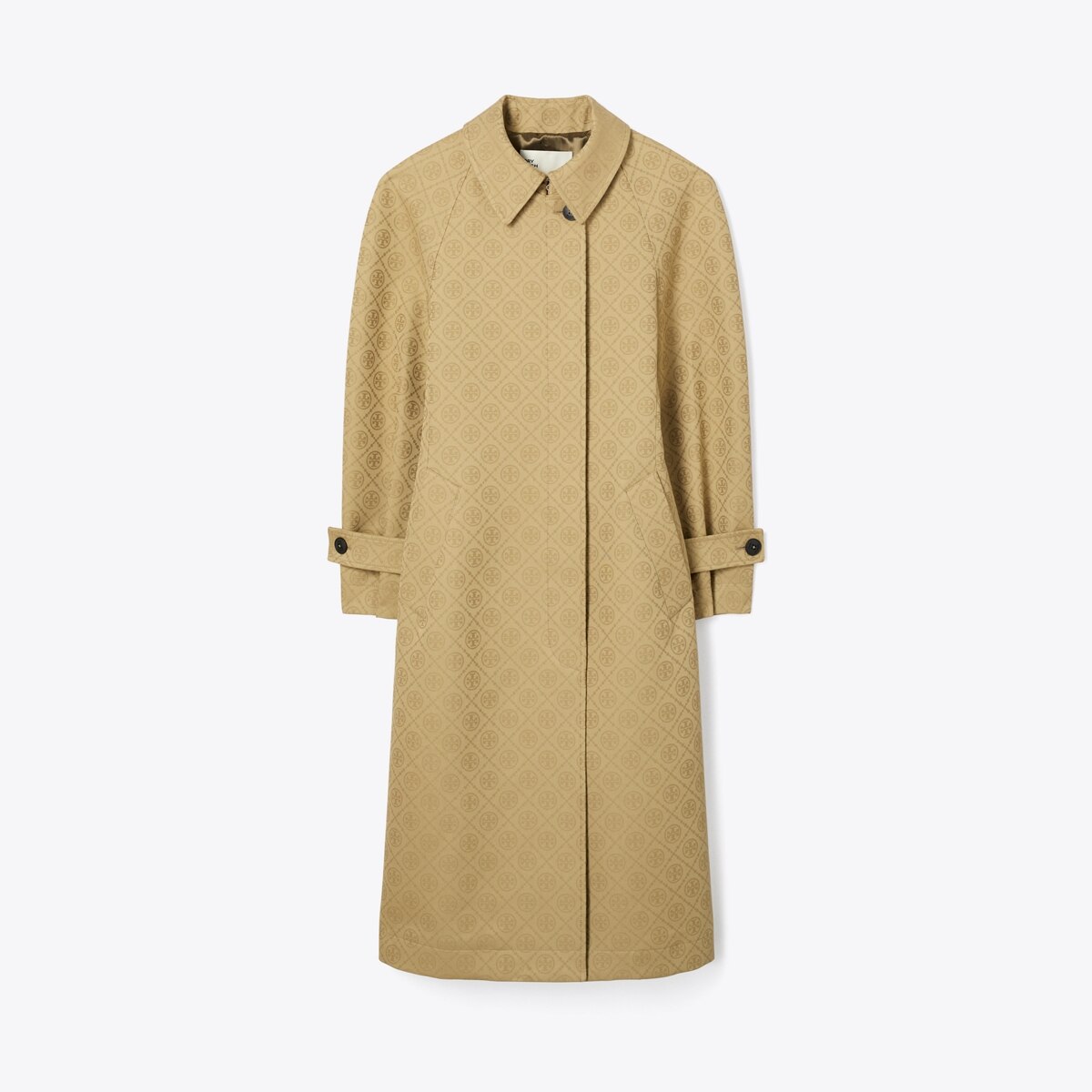 TORY BURCH 幾何学模様 ロングコート T Monogram Jacquard Trench Coat: Women's Clothing | Coats