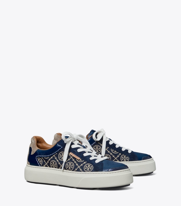 Tory Burch designer sneakers T Monogram Ladybug Sneaker in PERFECT NAVY / PERFECT NAVY angle