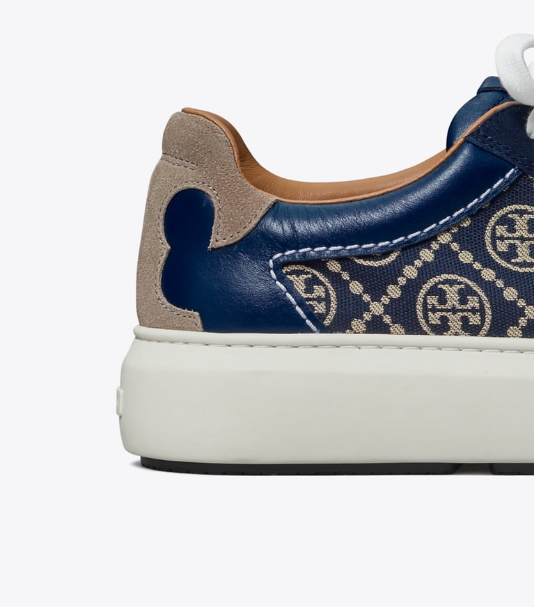 Tory Burch designer sneakers T Monogram Ladybug Sneaker in PERFECT NAVY / PERFECT NAVY angle