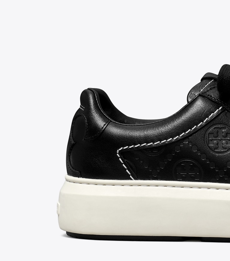 Tory Burch designer sneakers T Monogram Ladybug Sneaker in PERFECT BLACK / PERFECT BLACK angle