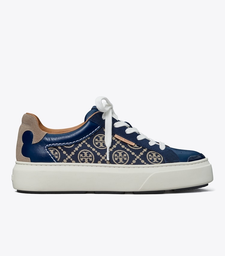 Tory Burch designer sneakers T Monogram Ladybug Sneaker in PERFECT NAVY / PERFECT NAVY side