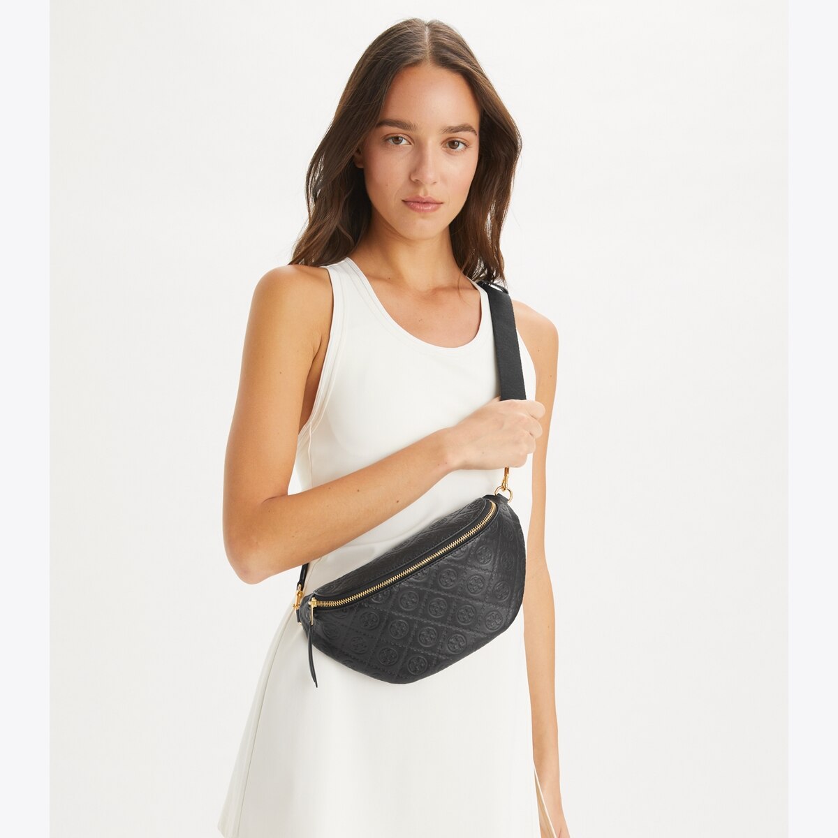 T Monogram Leather Belt Bag: Women's Handbags | Belt Bags