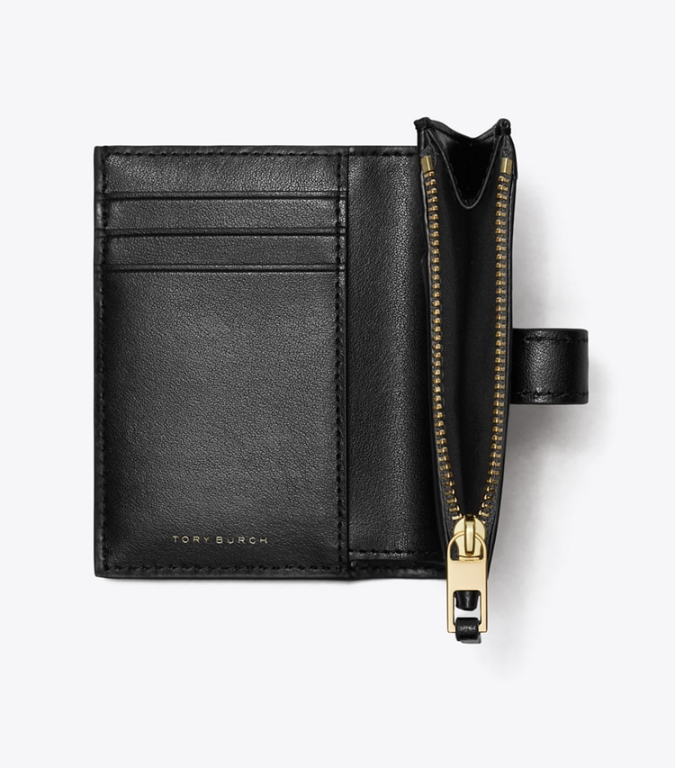 Tory Burch designer 財布 Tモノグラム デボス バイフォールドウォレット in Black additional