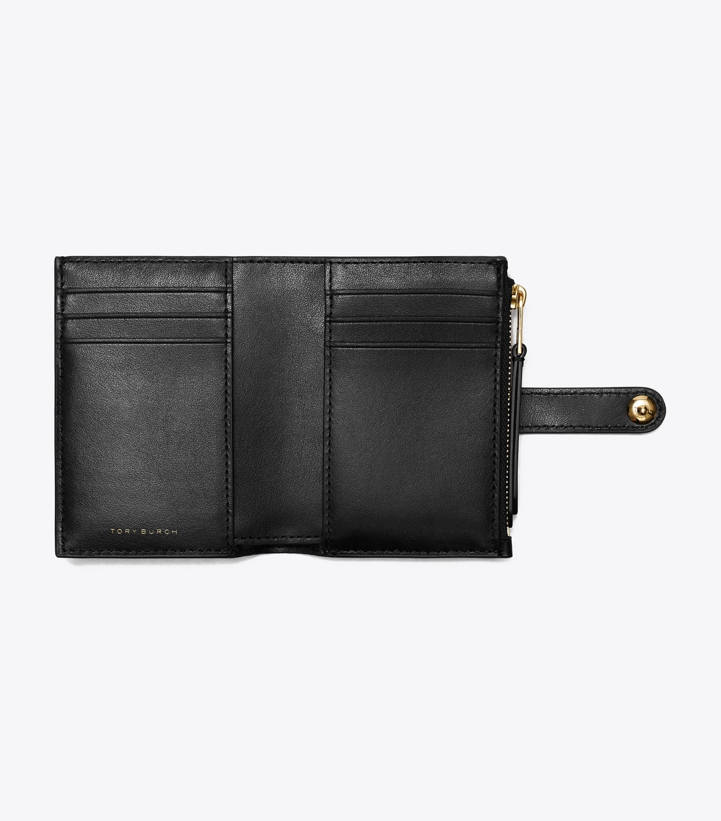 T Monogram Leather Bi-Fold Wallet