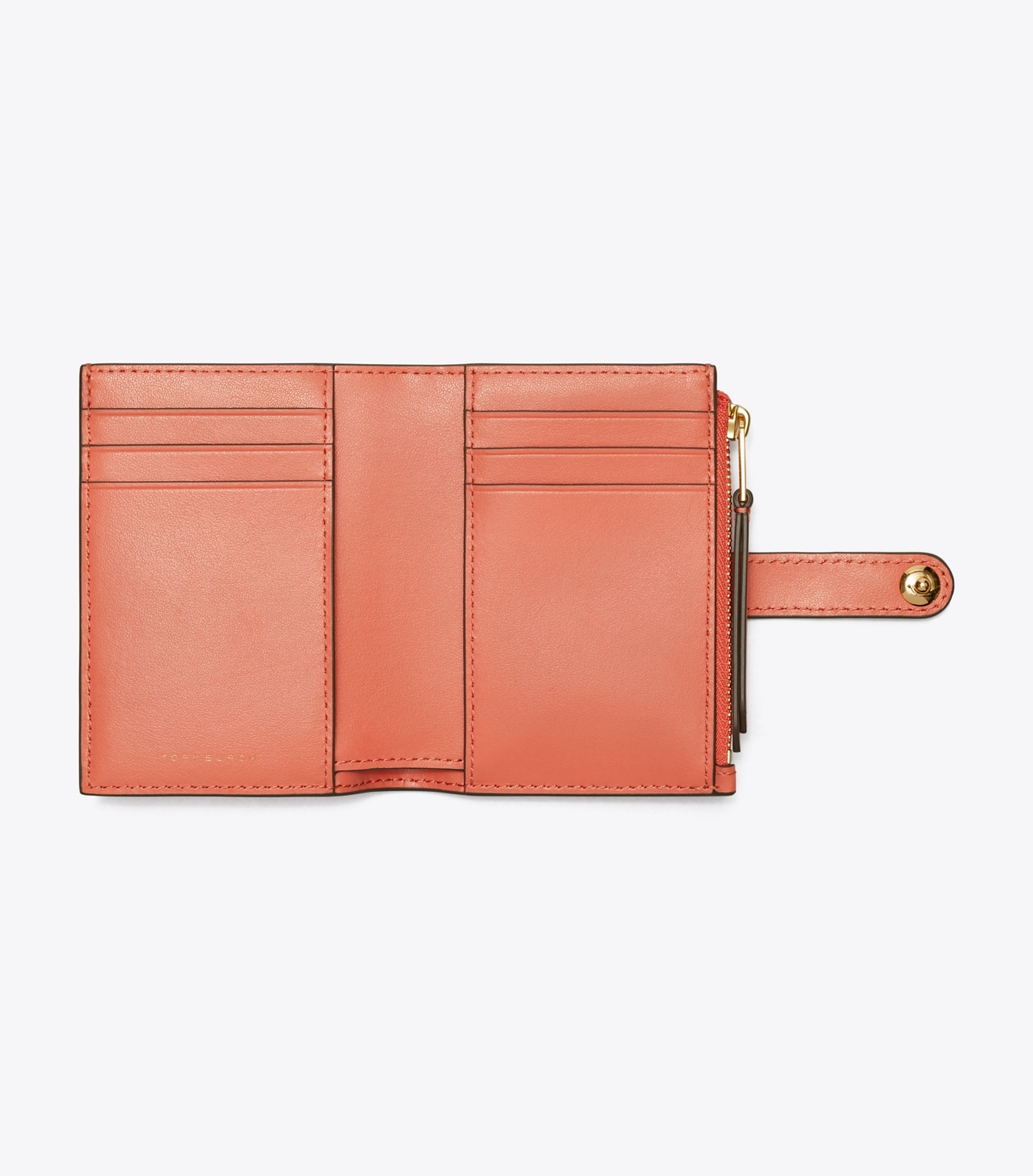 T Monogram Leather Bi-Fold Wallet