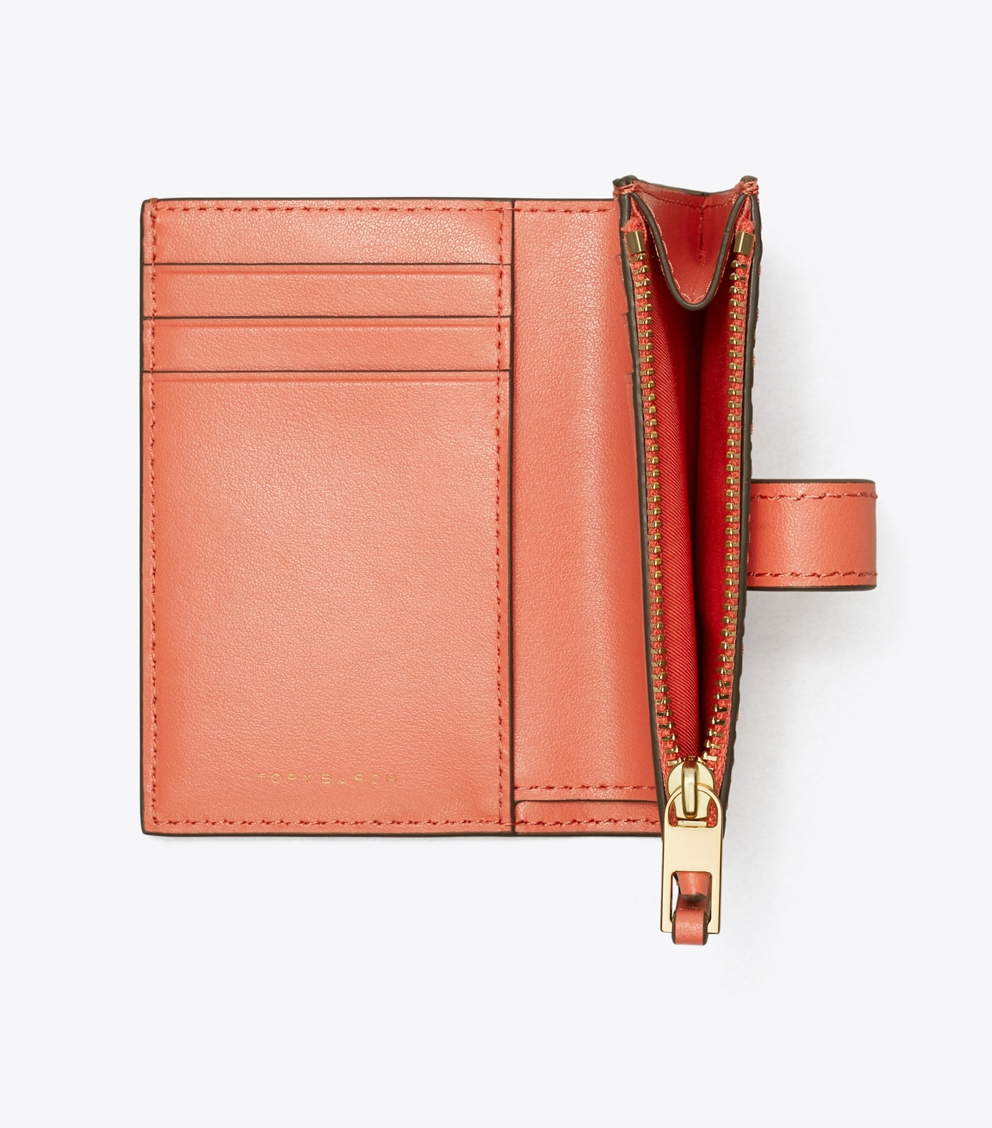 T Monogram Leather Bi-Fold Wallet