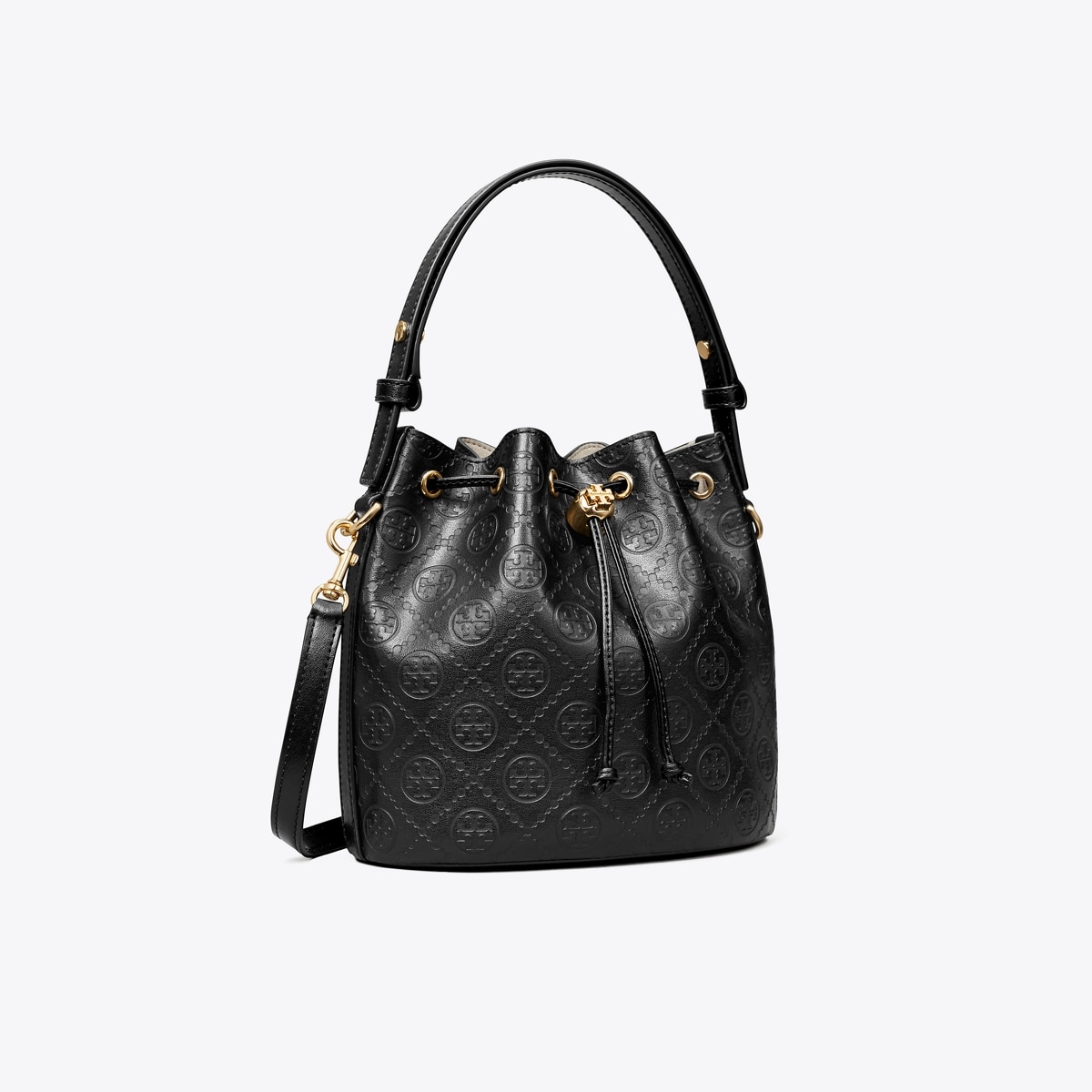 Tory Burch Bucket Bag Black orders Leather Tassel