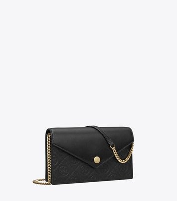 【関税&送料込】Tory Burch T-Monogram Coated Canvas Wallet T Monogram Coated Canvas Envelope Crossbody: Women's