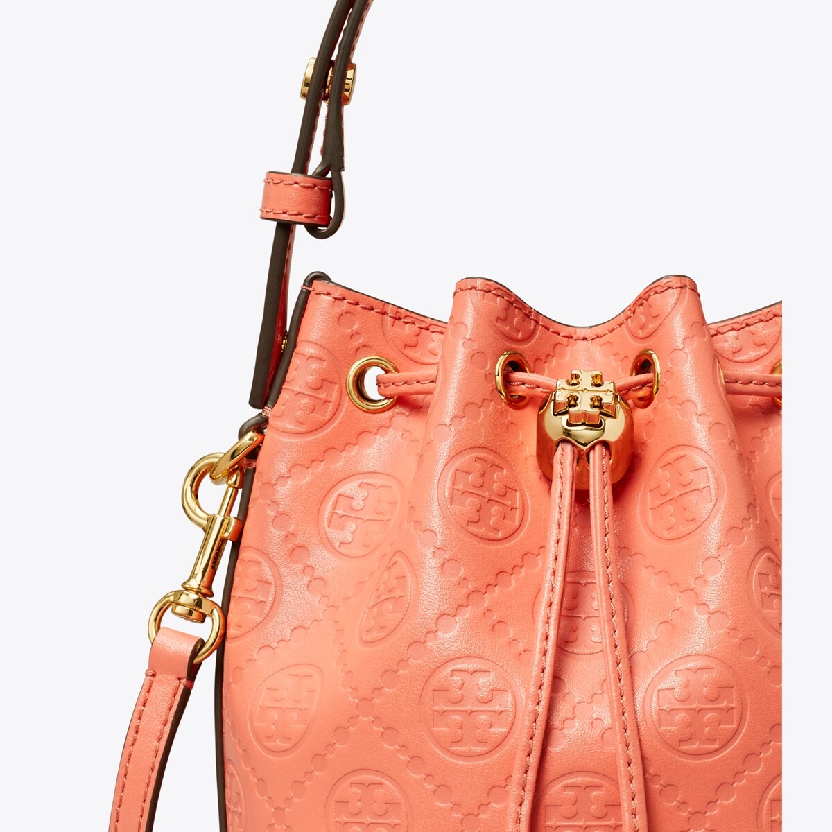 Tory Burch Mini Bucket Bag Orange Red selling