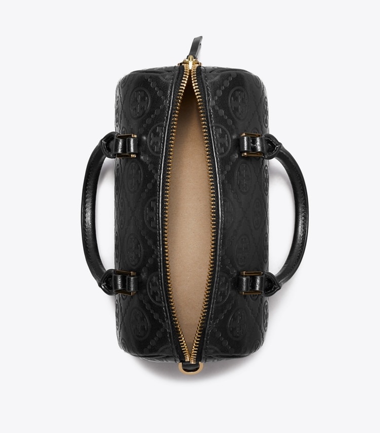 Tory Burch designer クロスボディバッグ Tモノグラム レザー プチバレルバッグ in Black オーバーヘッド