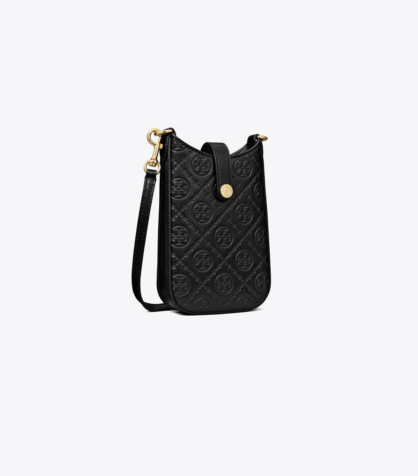 T Monogram Leather Phone Crossbody