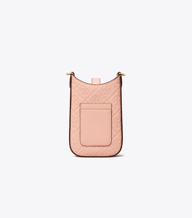 Tory Burch designer mini bags T Monogram Leather Phone Crossbody in Blush back