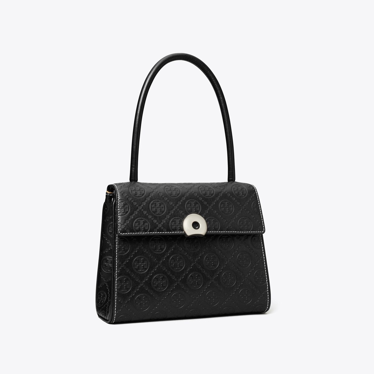 T Monogram Leather Small Deville Bag: Women's Designer