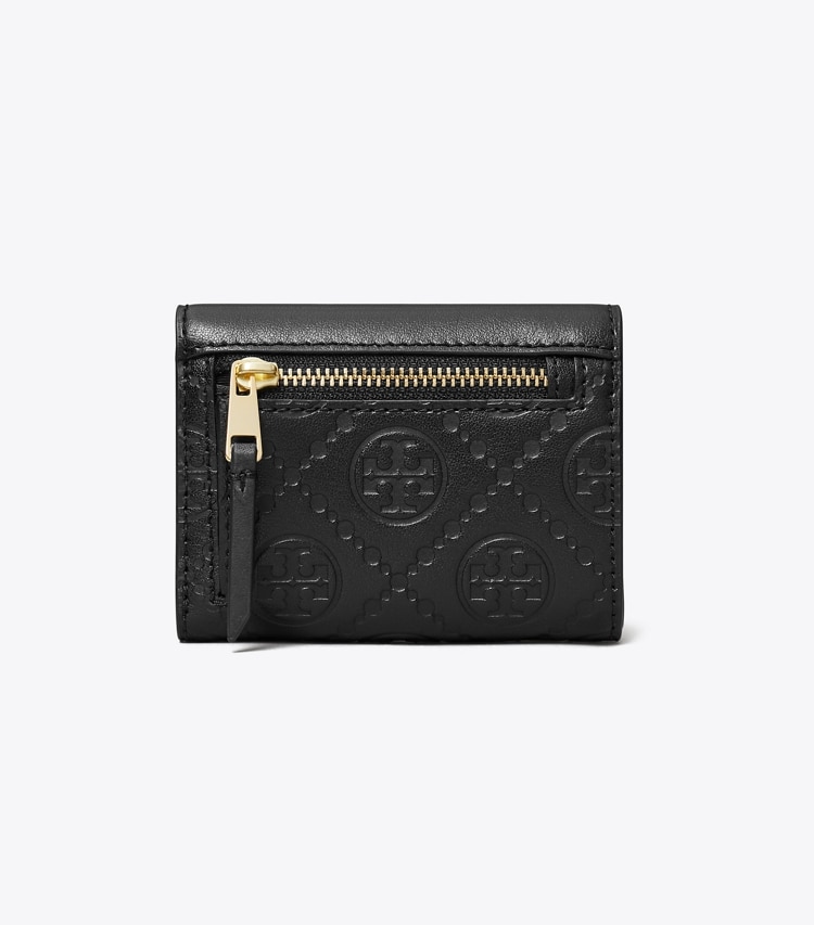 Tory Burch designer 財布 Tモノグラム レザー エンベロープ スモールウォレット in Black 戻る
