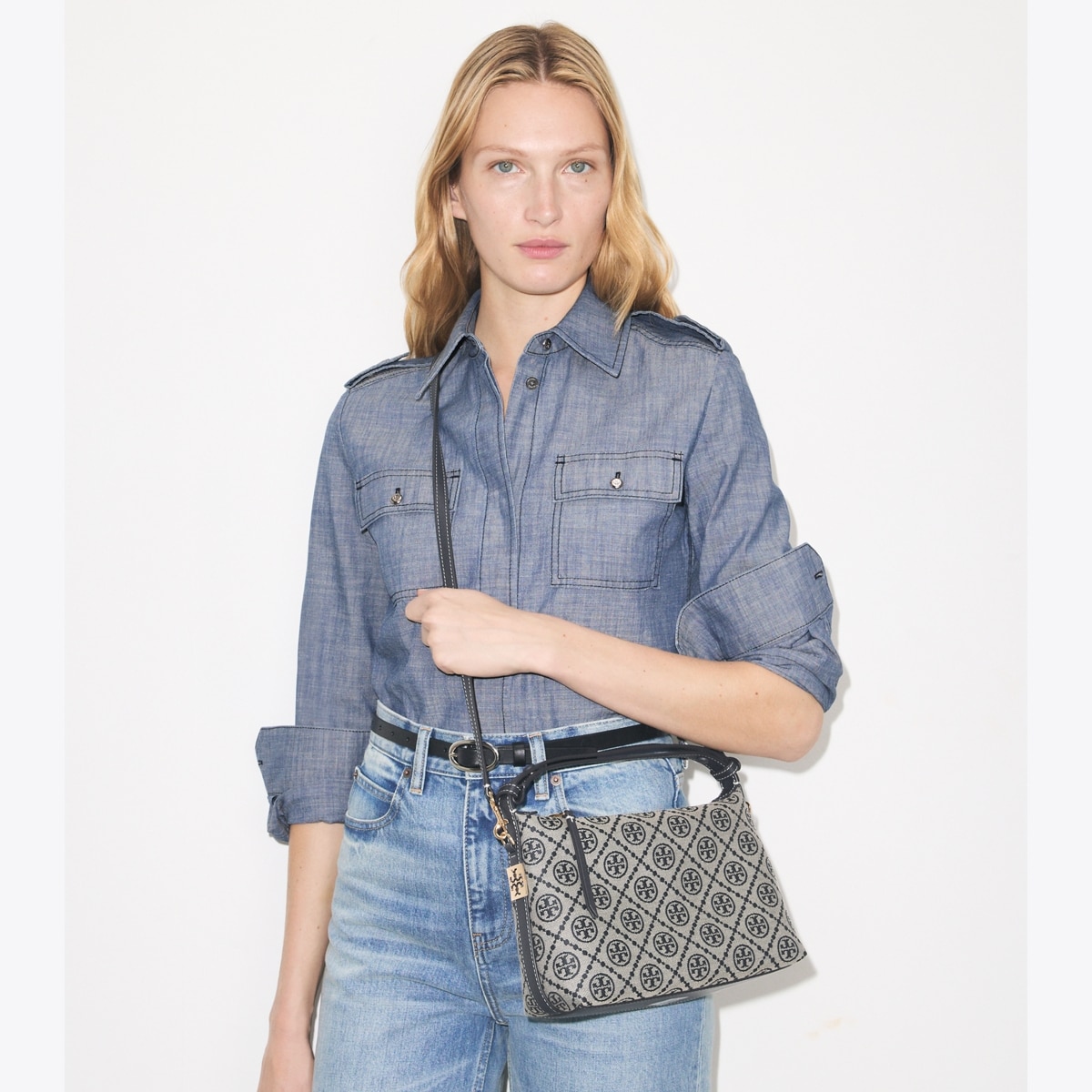 T Monogram Mellow Shoulder Bag: Women's Designer Shoulder Bags