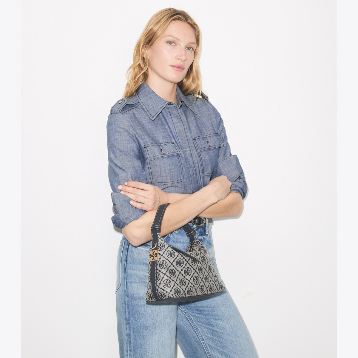 T Monogram Mellow Shoulder Bag: Women's Designer Shoulder Bags