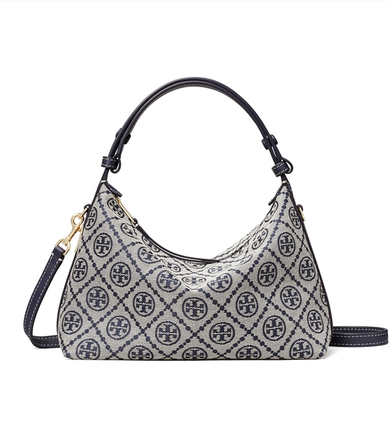 Tory Burch designer shoulder bags T Monogram Mellow Shoulder Bag in TORY NAVY additional