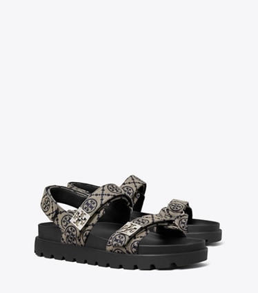 Tory Burch designer サンダル メロー Tモノグラム スポーツサンダル in T MONOGRAM PERFECT NAVY angle