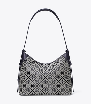 Tory Burch designer shoulder bags T Monogram Messenger in Tory Navy front