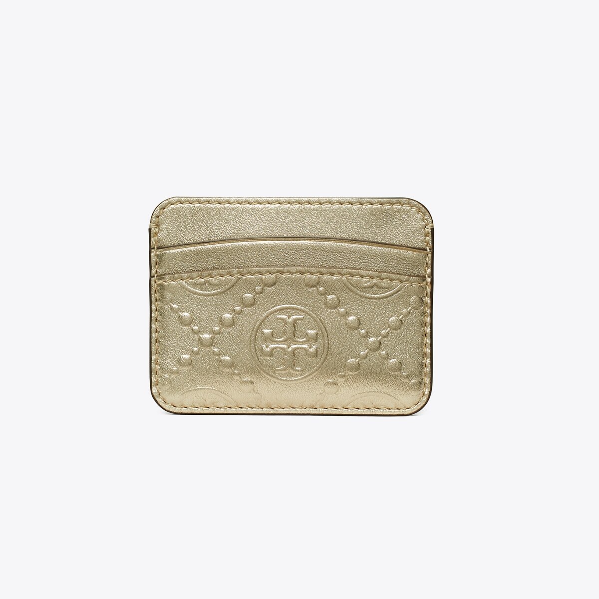 カードケース・名刺入れ Tory Burch 137135 T MONOGRAM CONTRAST EMBOSSED CARD CASE SALE New Tory Burch T Monogram Contrast Embossed Card Case