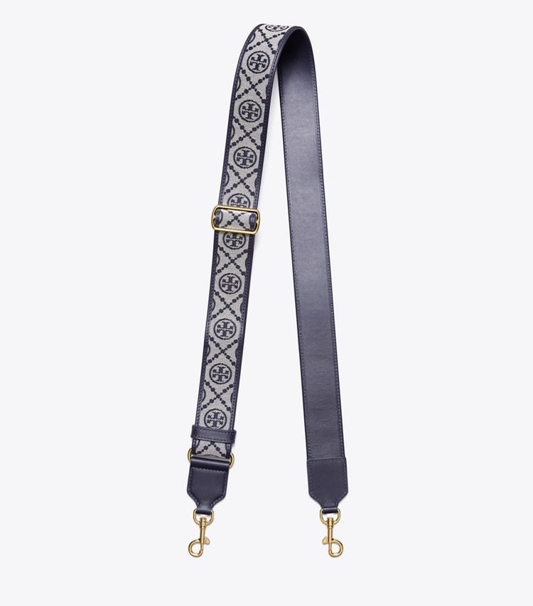 Tory Burch designer wallets T Monogram Miller Strap in Tory Navy front
