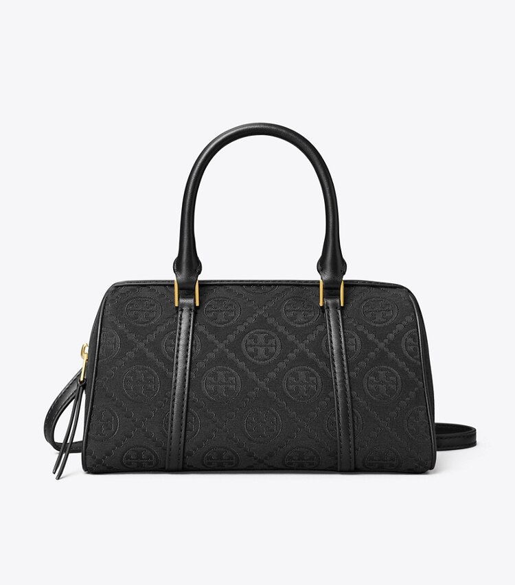 Tory Burch designer クロスボディバッグ Tモノグラム ミニバレルバッグ in Black front