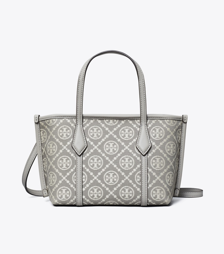 Tory Burch designer crossbody bags T Monogram Mini Perry Tote in Gray front