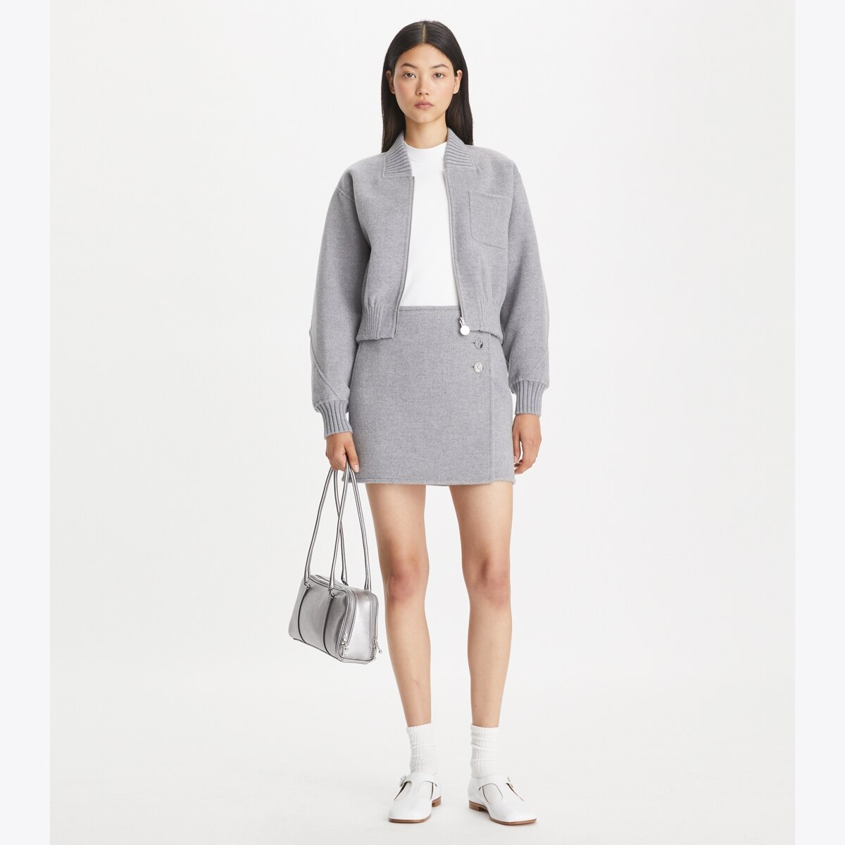 スカート TORY BURCH Woman Skirt Grey 164407 030 Tory Burch Outlet: Skirt woman - Grey | Tory Burch skirt